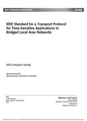 ローカル エリア ネットワークで時間に敏感なアプリケーションをブリッジするためのトランスポート プロトコルの IEEE 標準