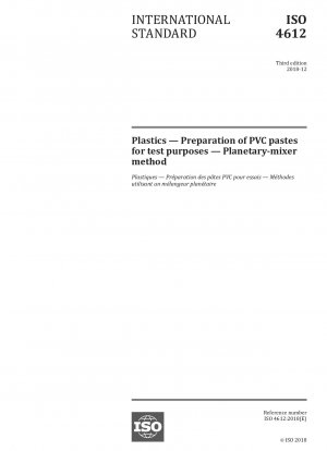 プラスチック - 試験用PVCスラリーの調製 - プラネタリーミキサー法