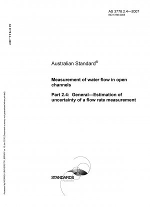 開いた水路の水流の測定。
一般的な要件。
流量測定の誤差推定