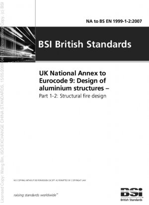 欧州規制の英国国家附属書 9. アルミニウム構造の設計 構造防火設計