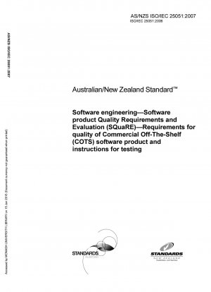 ソフトウェア工学。
ソフトウェア製品の品質要件と評価 (SQuaRE)。
市販 (COTS) ソフトウェア製品の品質要件とテストの仕様