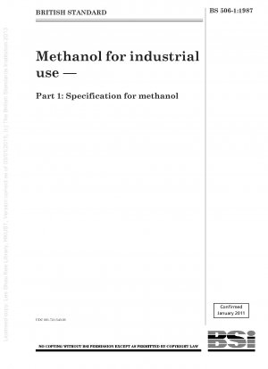 工業用メタノール 第 1 部：メタノールの規格