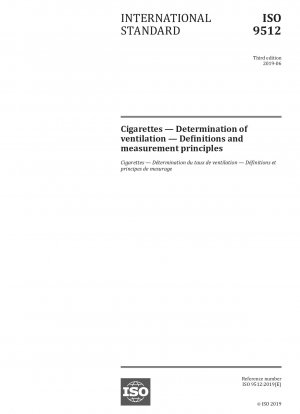 タバコ - 換気量の決定 - 定義と測定原理