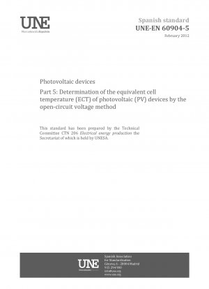 太陽光発電デバイス パート 5: 開回路電圧法による太陽光発電 (PV) デバイスの等価セル温度 (ECT) の決定