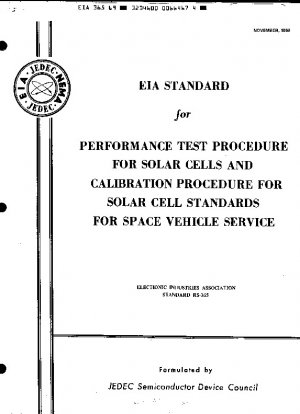 太陽電池の性能試験手順と宇宙船運用用の太陽電池標準の校正手順