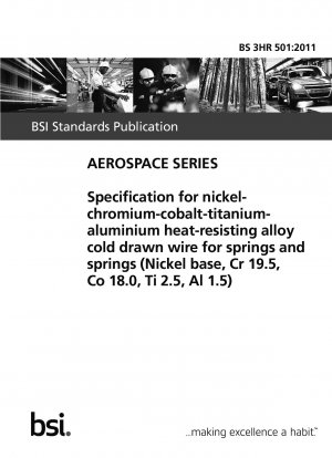 耐熱ニッケルクロムコバルトチタンアルミニウム合金冷間引抜鋼線ばね及びばね（ニッケル系Cr19.5-Co18.0-Ti2.5-Al1.5）仕様