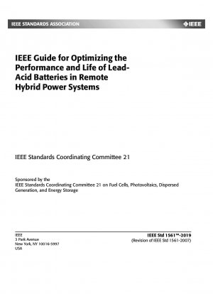 長距離ハイブリッド システムにおける鉛蓄電池の性能と寿命の最適化に関する IEEE ガイド
