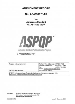 AS43500-599AR 図面規格番号 AS43500-599 の改訂記録