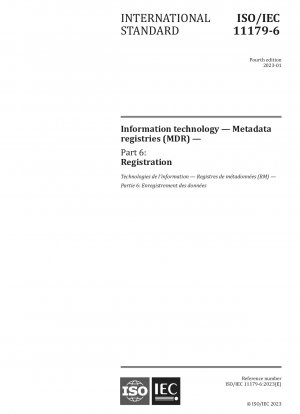 情報技術、メタデータ登録 (MDR)、パート 6: 登録