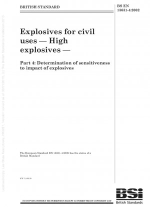 民間爆発物、高性能爆発物、爆発物の衝撃感度の測定。