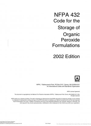 有機過酸化物製剤の保管に関する仕様発効日: 2002 年 8 月 8 日