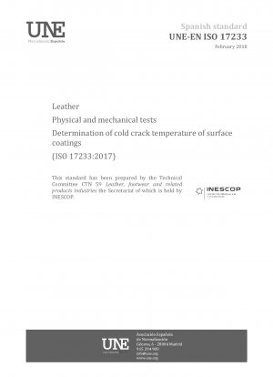 皮革の物理的および機械的試験 表面コーティングの低温亀裂温度の測定