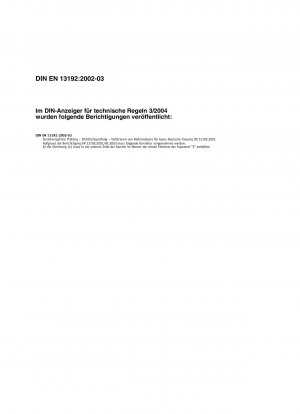 非破壊検査 – リーク検査 – 校正ガスの基準リーク、ドイツ語版 EN 13192:2001