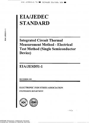 集積回路の熱測定法 - 電気的測定法（単一半導体デバイス）