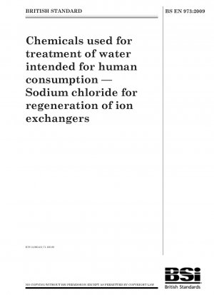 飲用水の処理に使用される化学物質 イオン交換体再生用の塩化ナトリウム