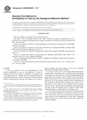 ハステロイ機械法による石炭の粉砕性を判定するための標準試験方法