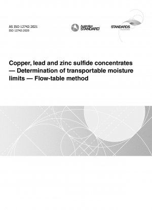 銅、鉛、亜鉛の硫化物精鉱中の輸送可能な水分限界を決定するためのフロー テーブル法