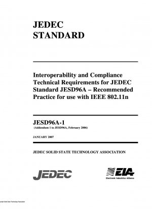 JEDEC 規格の相互運用性および準拠技術要件 JESD96A IEEE 802.11n を使用するための推奨操作手順 JESD96A の付録 1