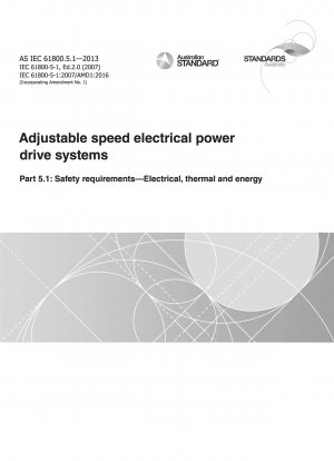 可変速電気駆動システム - 安全要件 - 電気、熱、エネルギー