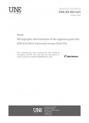 鋼 - 見かけの結晶粒径の顕微鏡による測定 (ISO 643:2019、改訂版 2020-03)