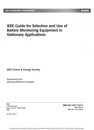 据え置き型アプリケーションにおけるバッテリ監視デバイスの選択と使用に関する IEEE ガイドライン レッドライン