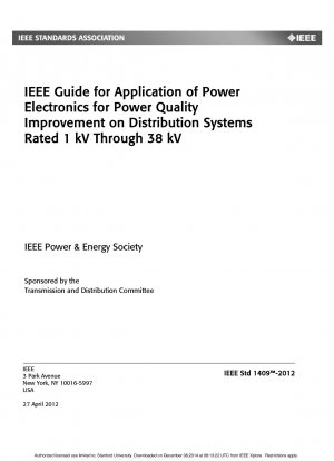 定格 1 kV ～ 38 kV の配電システムにおける電力品質を向上させるためのパワー エレクトロニクスの適用に関する IEEE ガイドライン