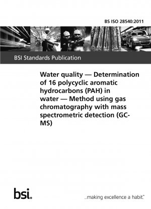 水質 ガスクロマトグラフィーおよび質量分析法 (GC-MS) を使用した、水中の 16 種類の多環芳香族炭化水素 (PAH) の測定。