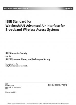 IEEE WirelessMAN 標準 - ブロードバンド無線アクセス システム用の高度なエア インターフェイス