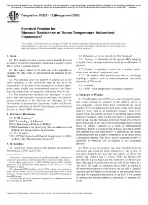 室温加硫エラストマーの防爆に関する標準慣行