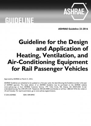 鉄道旅客車両の暖房、換気、空調設備の設計および適用ガイドライン