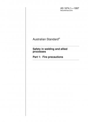 溶接および関連プロセスにおける安全性 - 火災予防措置