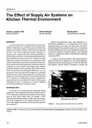 給気システムが厨房の熱環境に及ぼす影響