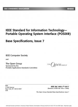 IEEE 情報技術標準ポータブル オペレーティング システム インターフェイス (POSIX(TM)) 基本仕様、第 7 号
