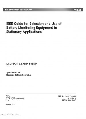 定置型アプリケーション向けバッテリ監視デバイスの選択と使用に関する IEEE ガイド