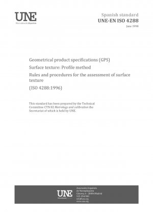 幾何製品仕様 (GPS) 表面テクスチャ: プロファイル法による表面構造の評価の規則と手順 (ISO 4288:1996)