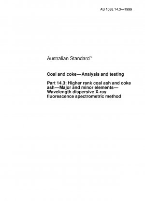 石炭およびコークスの分析および試験 高度な石炭およびコークス灰の主要および微量元素 波長分散型蛍光 X 線分析装置