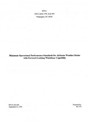 前方ウィンドシア互換性を備えた航空機気象レーダーの最低動作性能基準 (1995 年変更第 1 号)