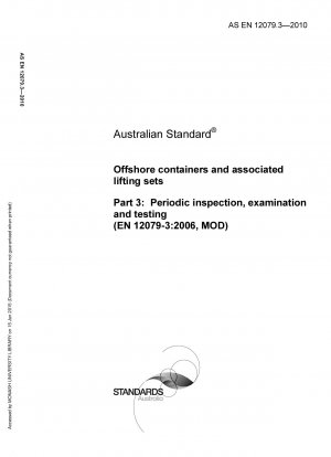 海上コンテナおよび関連する吊り上げ装置の定期検査、検査および試験 (EN 12079-3: 2006 MOD)