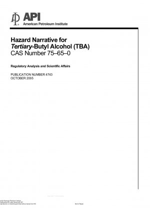 tert-ブチルアルコール (TBA) CAS No. 75 5 の危険有害性情報