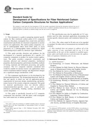 原子力利用施設用の繊維強化炭素-炭素複合材料の構造仕様を開発するための標準ガイド