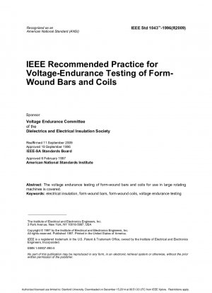 巻線バーおよびコイルの電圧耐久試験に関する IEEE 推奨実施方法