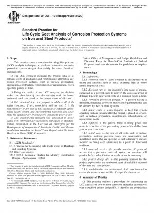 鉄鋼製品の防食システムのライフサイクルコスト分析の標準実務
