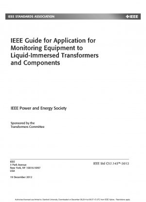 液浸変圧器およびコンポーネントの監視装置のアプリケーションに関する IEEE ガイド