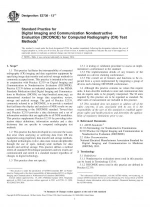 コンピュータラジオグラフィー 40; CR41 デジタル画像および通信の非破壊評価のための試験方法 40; DICONDE の標準実践 41
