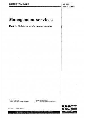 管理サービス パート 3: 作業測定のガイドライン
