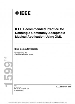XML を使用して一般に受け入れられる音楽アプリケーションを定義するための IEEE 推奨プラクティス