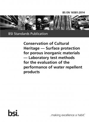 文化遺産の保護 多孔質無機材料の表面保護 防水製品の性能評価のための臨床試験方法