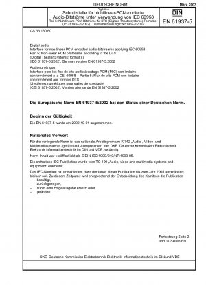 IEC 60958を使用したノンリニアPCMエンコードオーディオビットストリームインターフェイス
