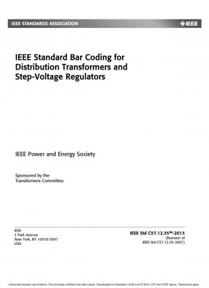 配電変圧器およびステップ電圧レギュレータの IEEE 標準バーコーディング