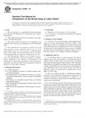ラテックス塗料のブラシ抵抗を比較するための標準試験方法 (標準 + レッドライン PDF バンドル)